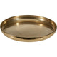 Home styling dienblad met hamerde dessin metaal ø34x3,5cm gold