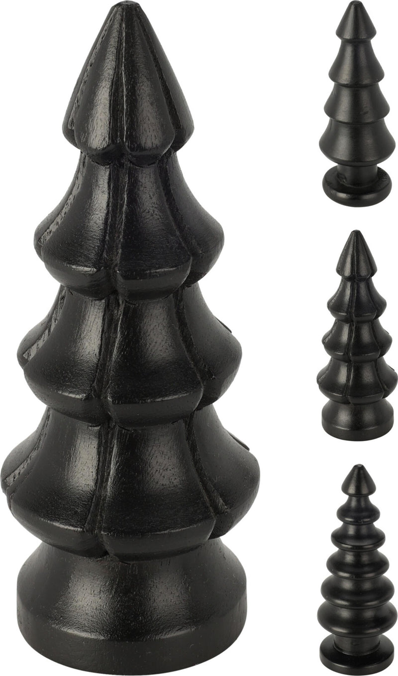 Home styling kerstboom mangohout h15cm zwart