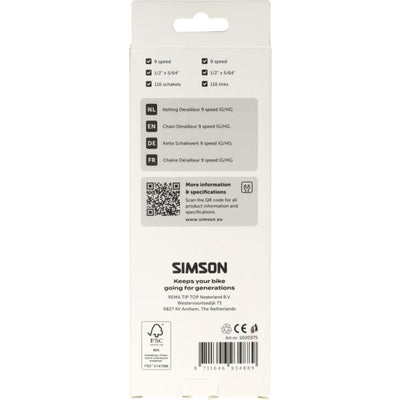 Simson ketting derailleur 9v hg