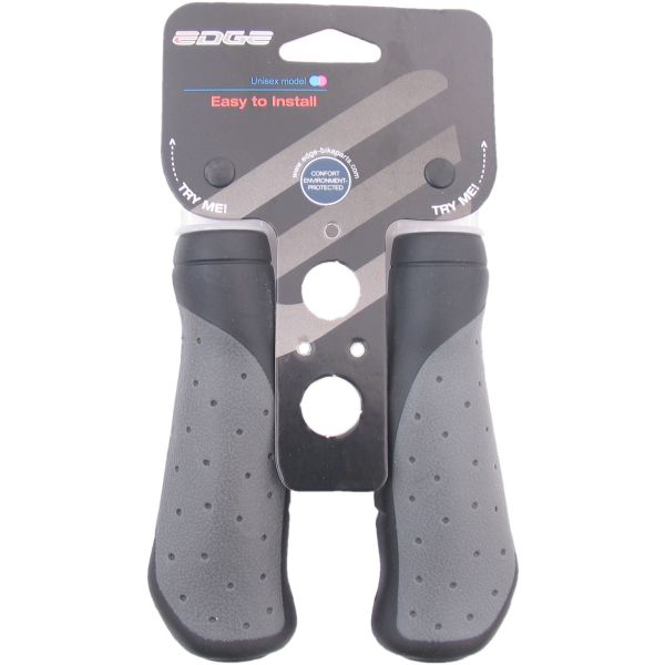Edge Ergo City Fiets Handvatten - 135mm - Zwart-grijs