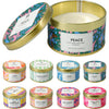Home styling geurkaars in blik zomerse print 5cm