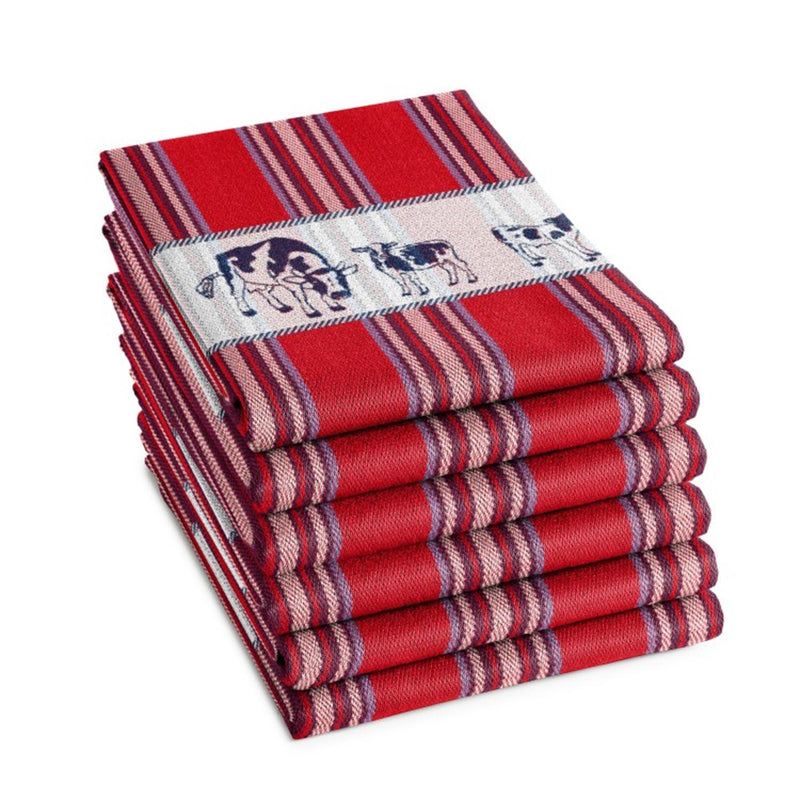 Ddddd theedoek friesian red 60x65cm 6st