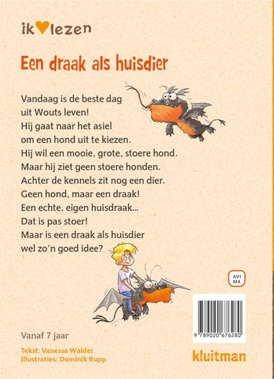 Kluitman ik hou van lezen - een draak als huidier avi-m4