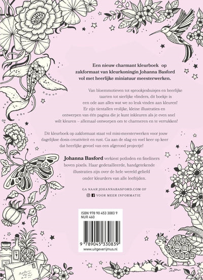 Kluitman mus creatief - inktrijk - johanna basford - een kleurboek vol mini-meesterwerken