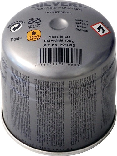 Sievert gaspatroon | 190 g 350 ml 1925 graden celsius | 1 stuk - 221093 - 221093