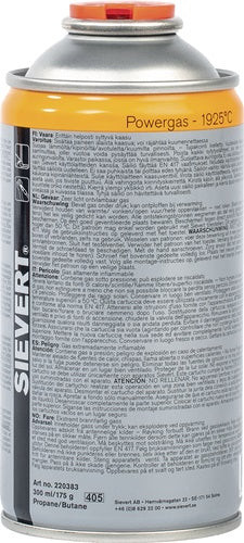 Sievert schroefgaspatroon | 175 g 300 ml 1925 graden celsius | 1 stuk - 220383 220383
