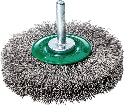 Lessmann ronde borstel | d. 50 mm schacht 6 mm draaddikte 0,3 mm | rvs 11 mm 15.000 omw min | max. toerental 15000 min-¹ | 1 stuk - 415362 415362