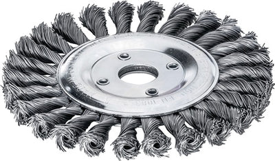 Lessmann ronde borstel | gat d. 125 mm draaddikte 0,5 mm | staal 14 mm | 12.500 omw min | 1 stuk - 473211 473211