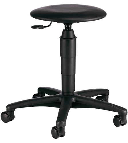 Topstar draaikruk | met wielen | kunstleer kussen zwart | zithoogteverstelling 420-550 mm | 1 stuk - 72260 d 10 h 72260 d 10 h