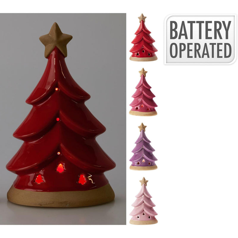 Home styling kerstboom beeld met led 22cm