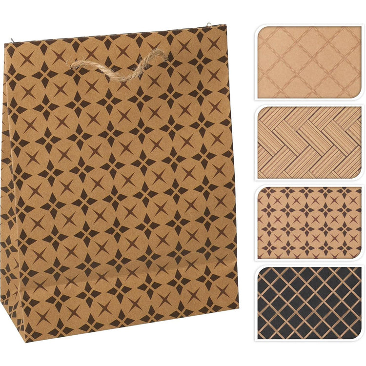 Home styling geschenktas kraft s geometric