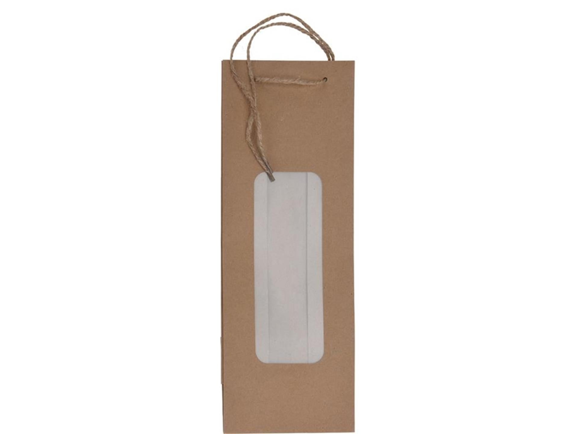 Wijnflestas met venster papier