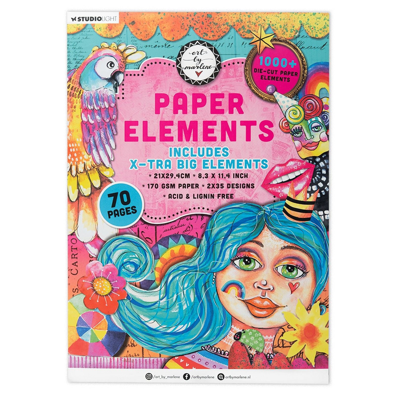 Studio light • art by marlene die-cut paper pad extra big elements