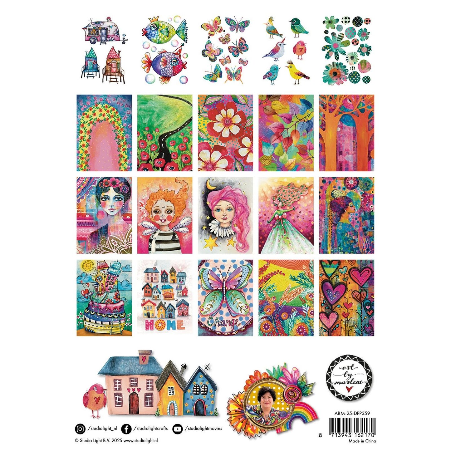 Studio light • art by marlene cut and paste book whymsical world