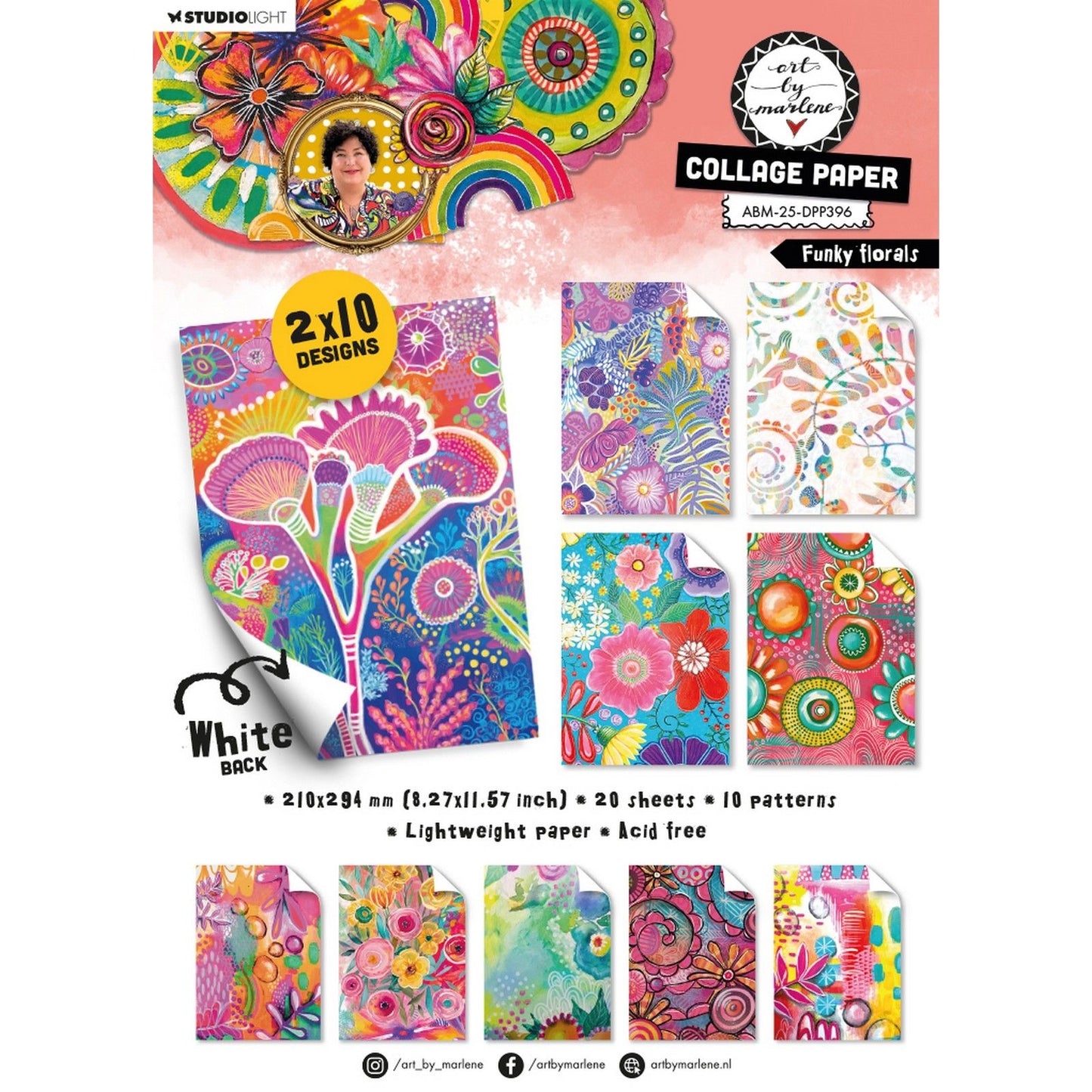 Studio light • art by marlene collage paper funky florals
