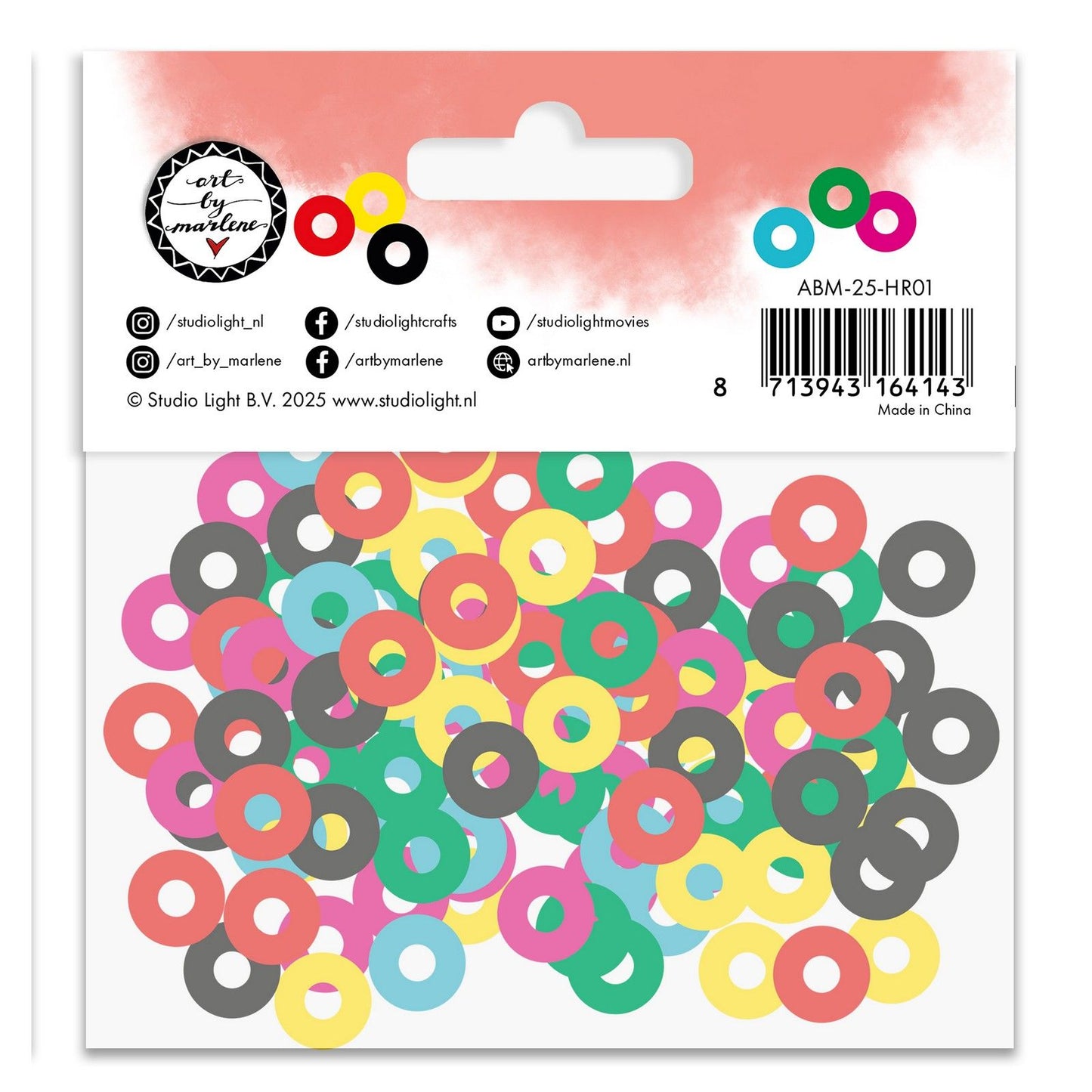 Studio light • art by marlene hole-reinforcements color confetti