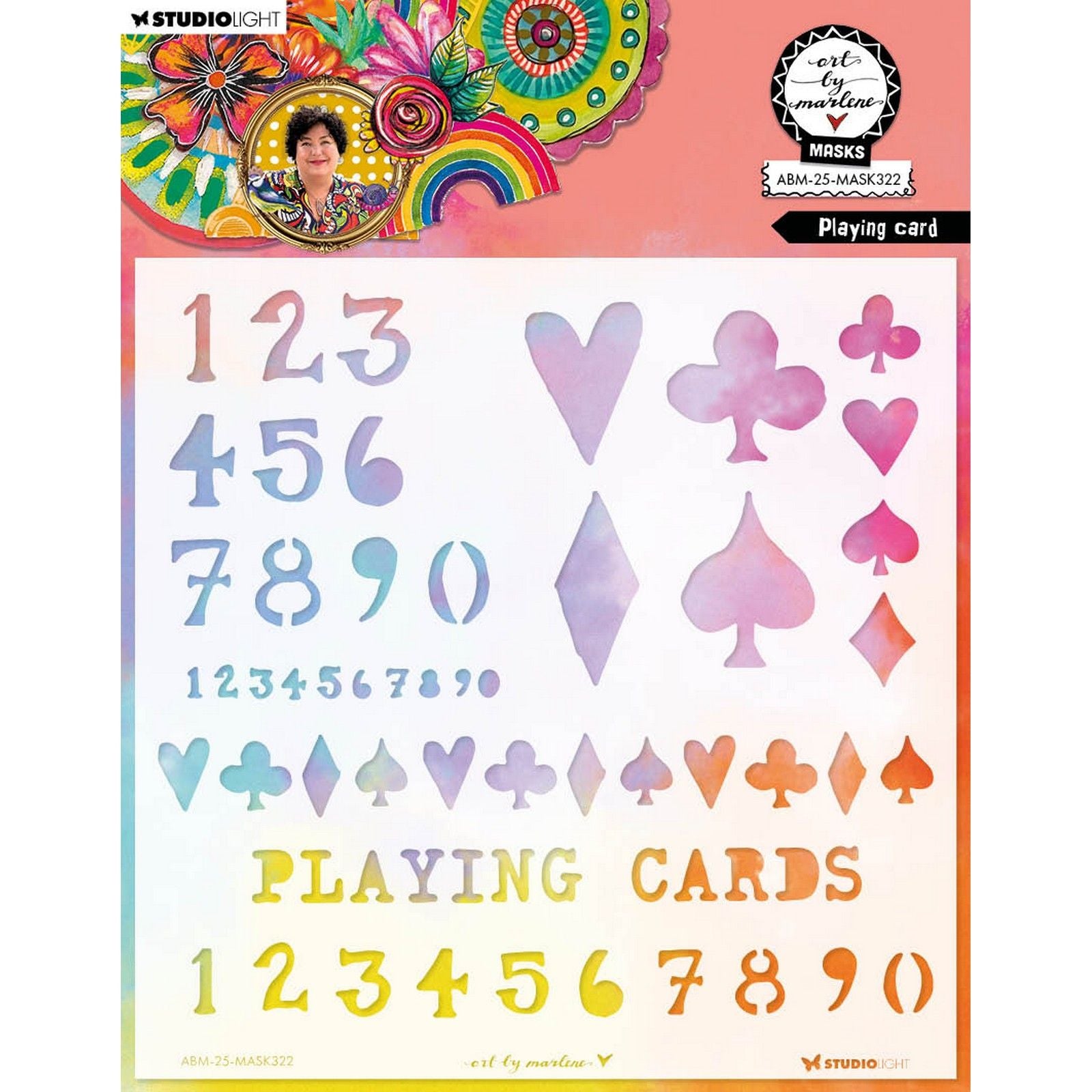 Studio light • art by marlene mask playing card