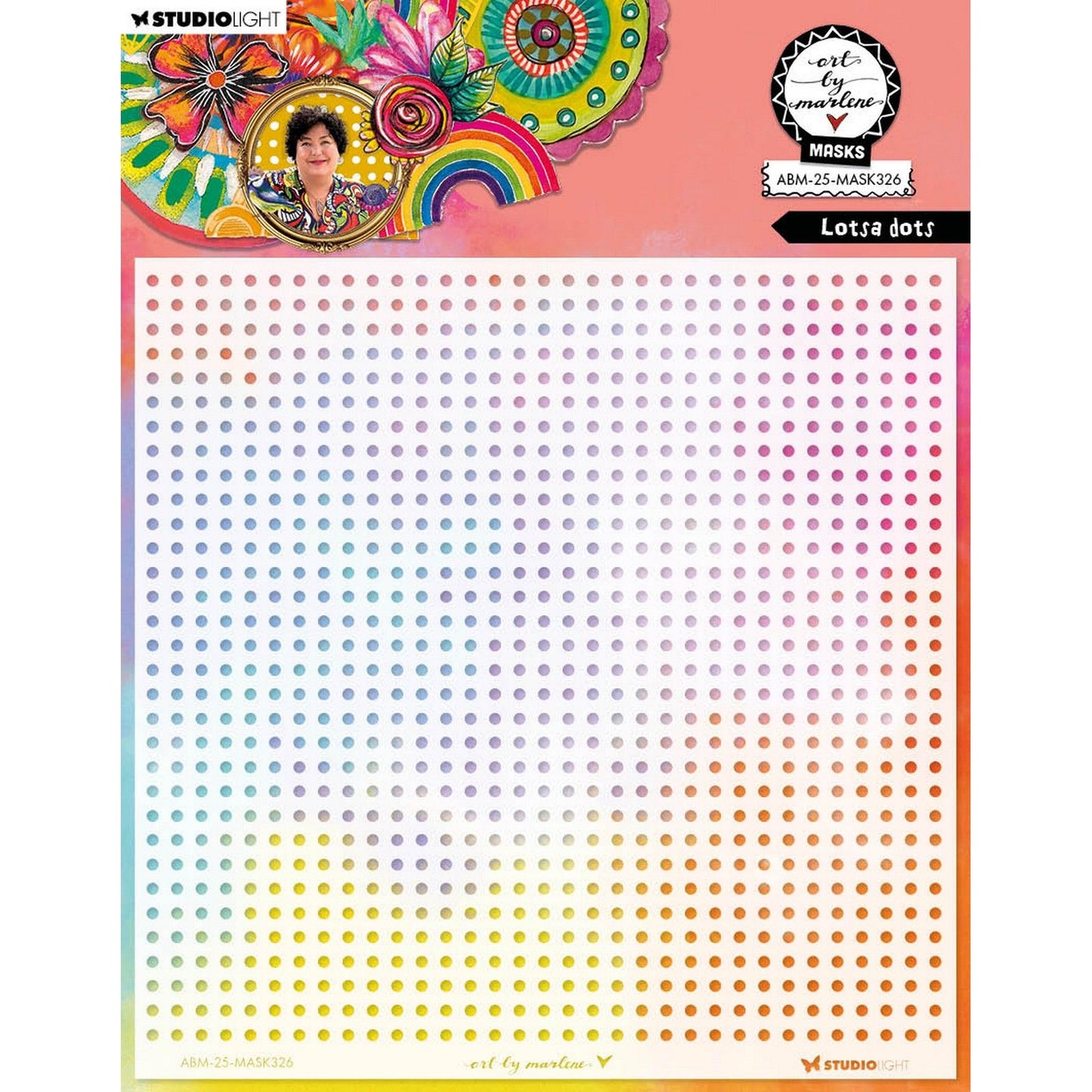 Studio light • art by marlene mask lotsa dots