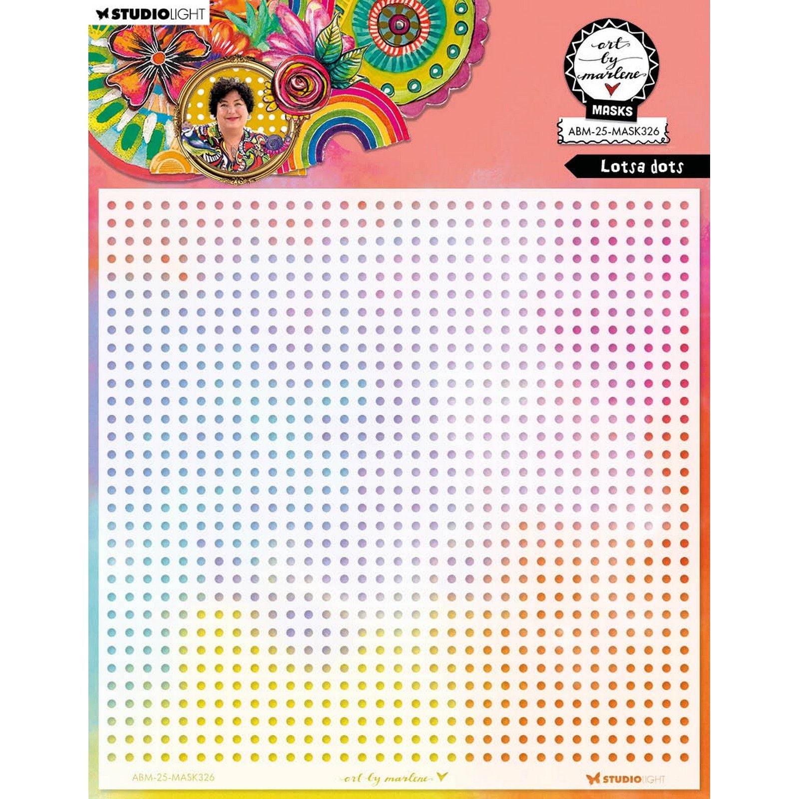 Studio light • art by marlene mask lotsa dots
