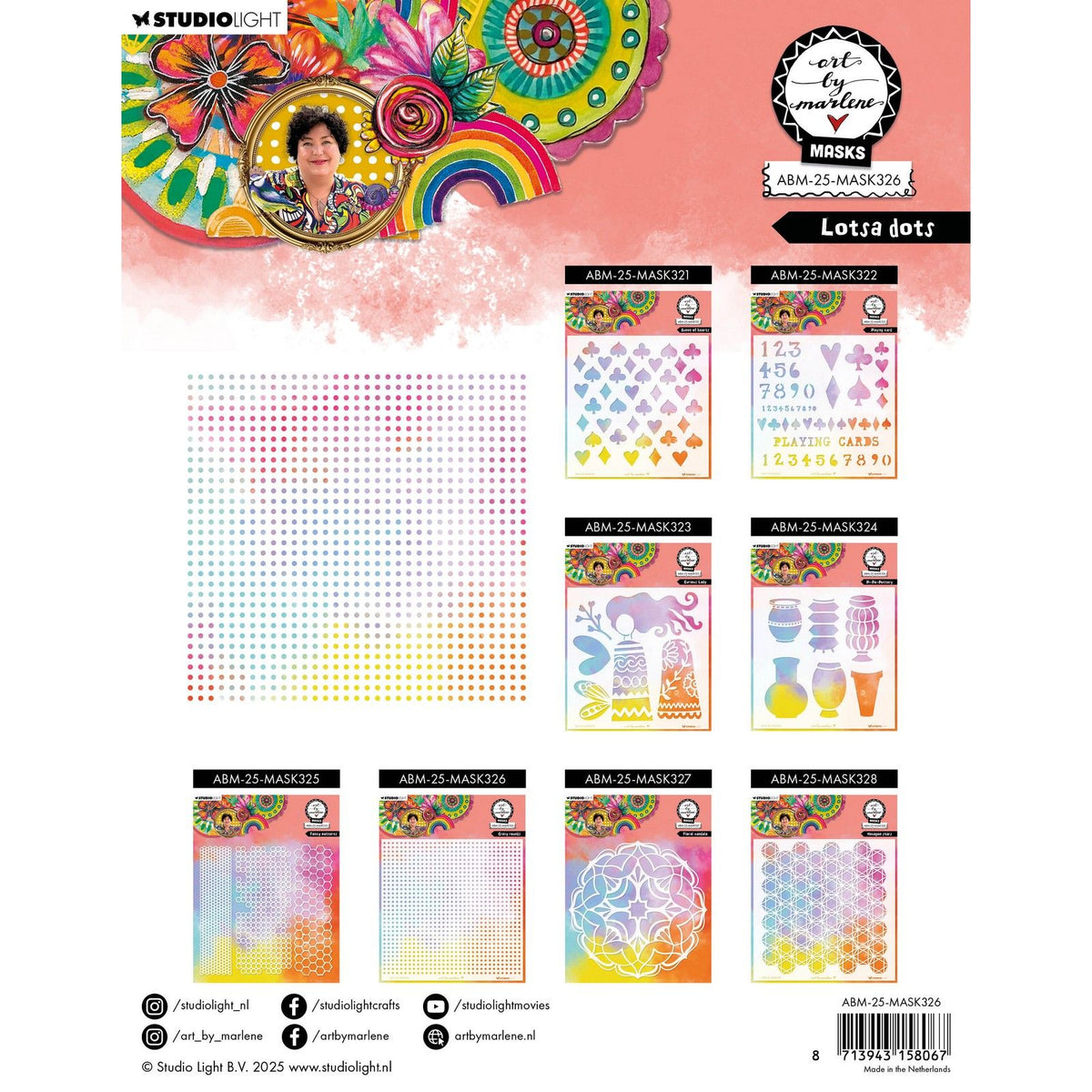 Studio light • art by marlene mask lotsa dots