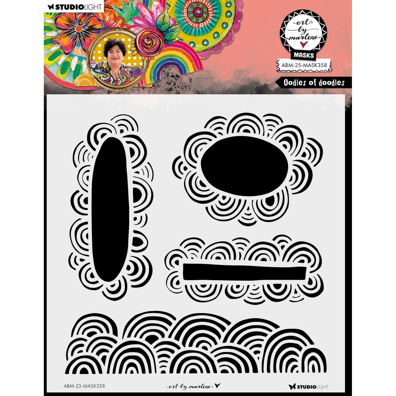 Studio light • art by marlene mask doodles of doodles