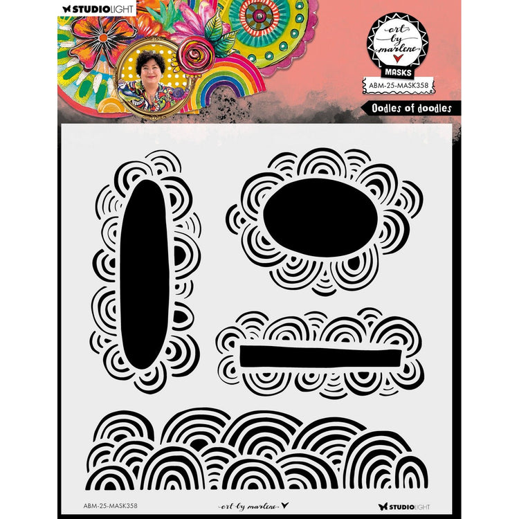 Studio light • art by marlene mask doodles of doodles