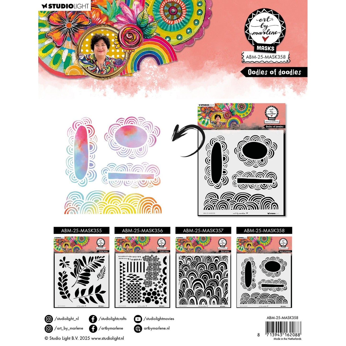 Studio light • art by marlene mask doodles of doodles