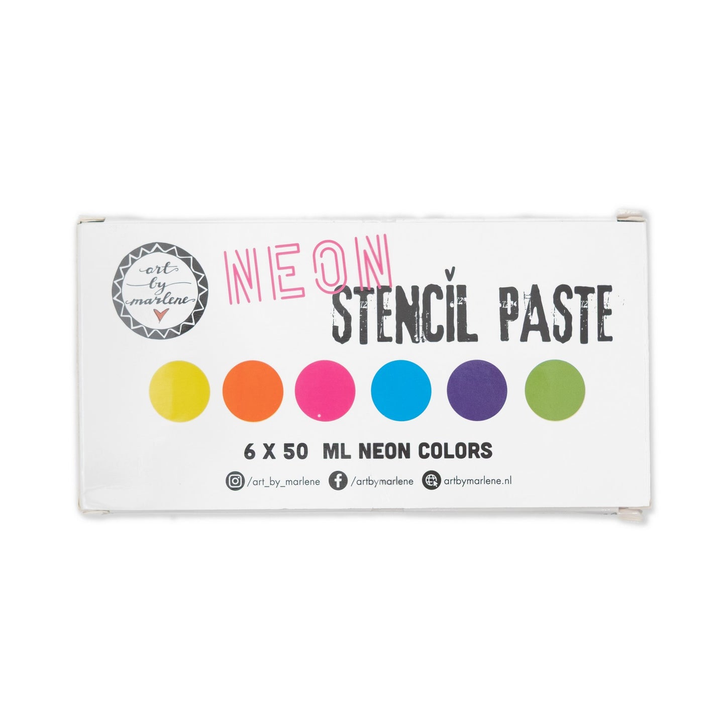 Studio light • art by marlene stencil paste neon colors
