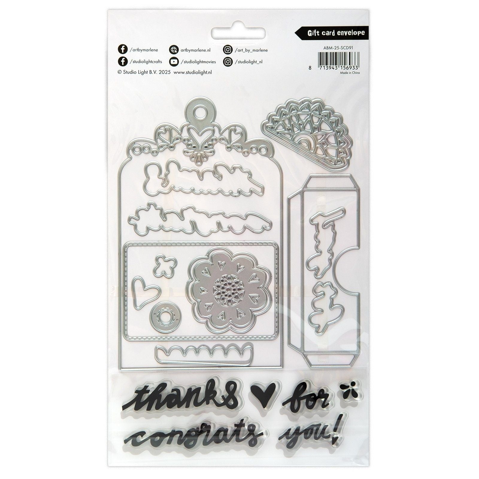 Studio light • art by marlene stamp and cutting dies gift card envelope