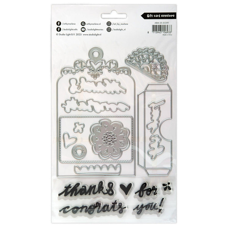 Studio light • art by marlene stamp and cutting dies gift card envelope