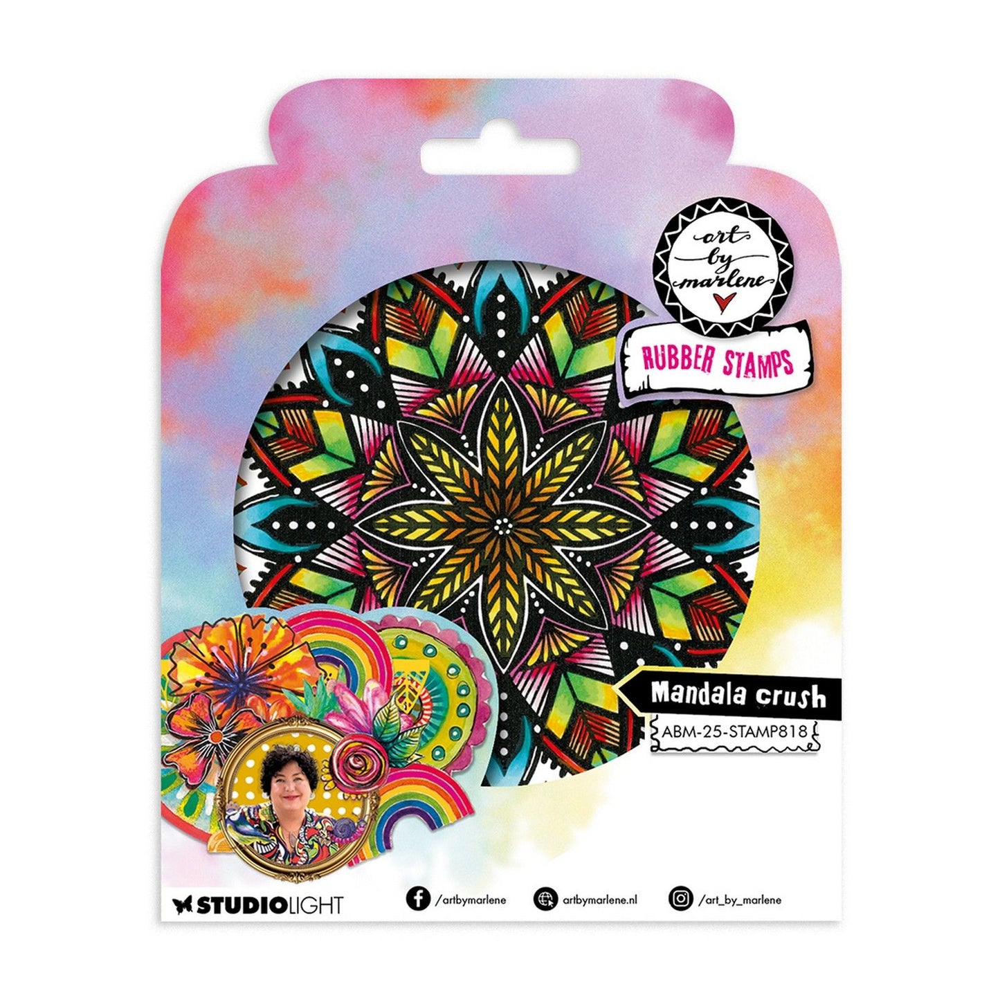 Studio light • art by marlene cling rubber stamp mandala crush