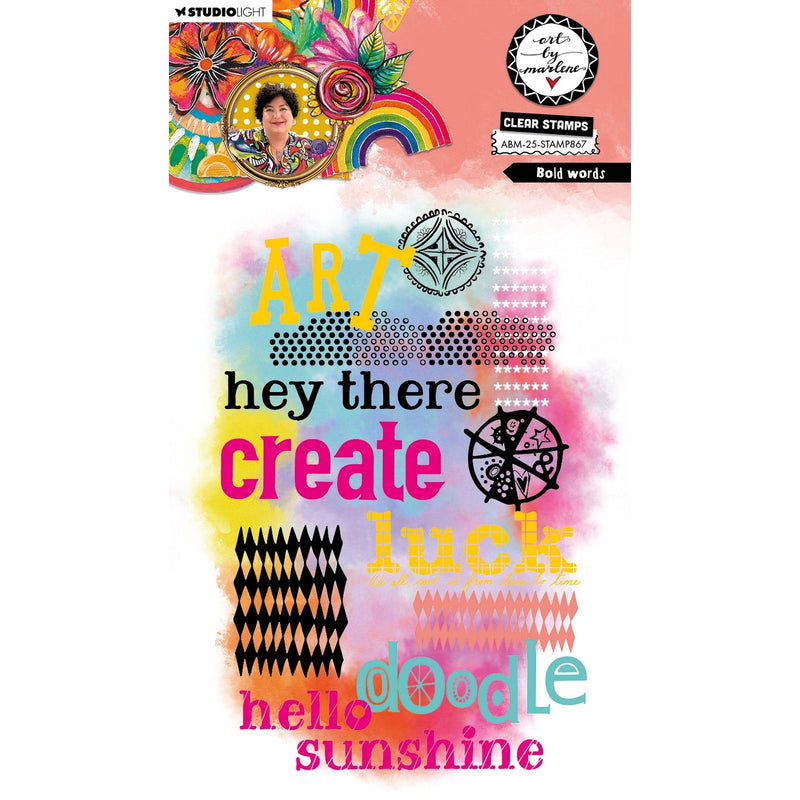 Studio light • art by marlene clear stamp bold words