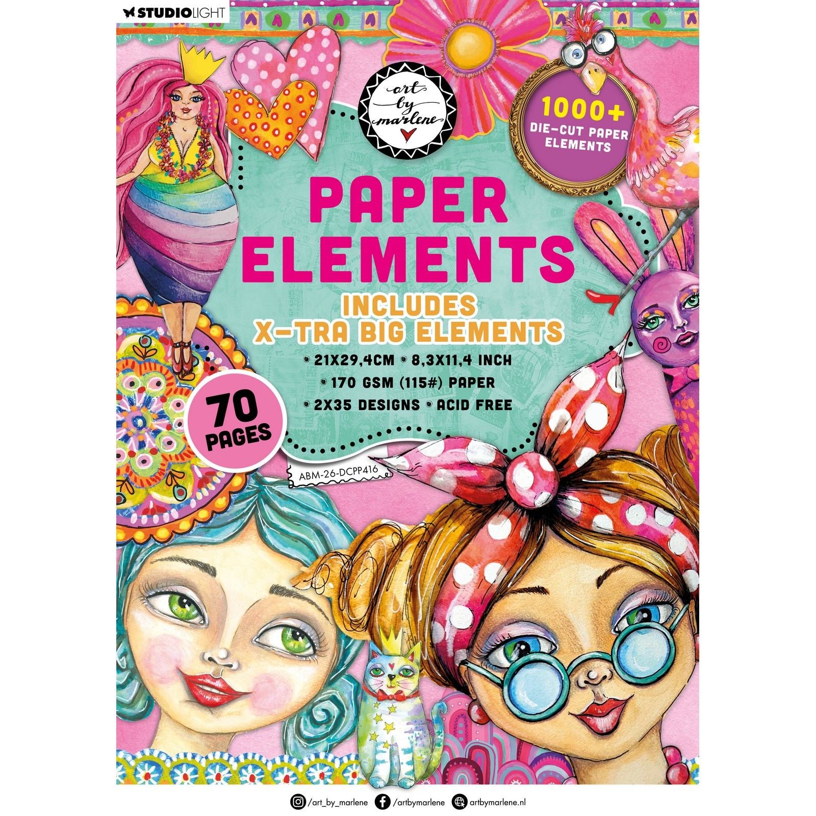 Studio light • art by marlene die-cut paper pad x-tra big elements