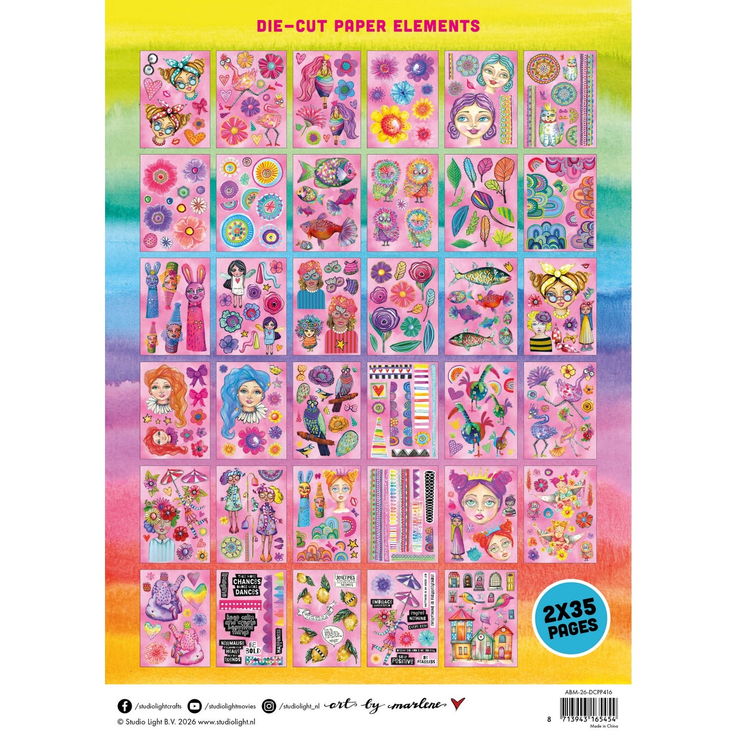 Studio light • art by marlene design paper pad multicolor madness