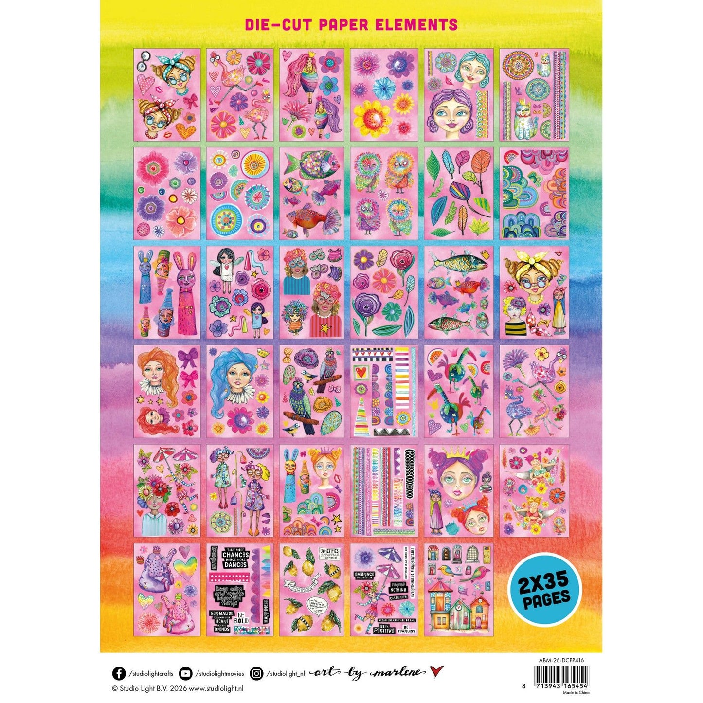 Studio light • art by marlene die-cut paper pad x-tra big elements