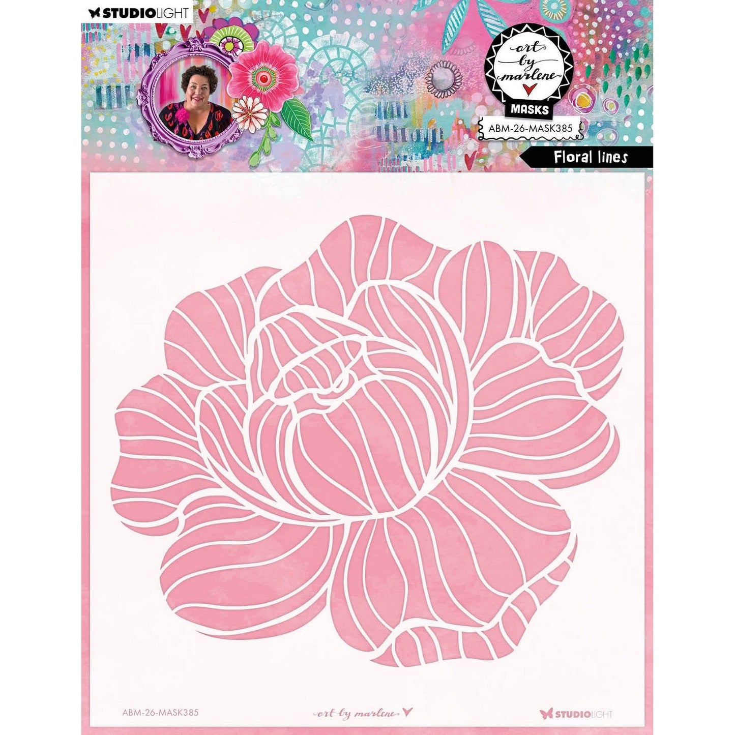 Studio light • art by marlene mask floral lines