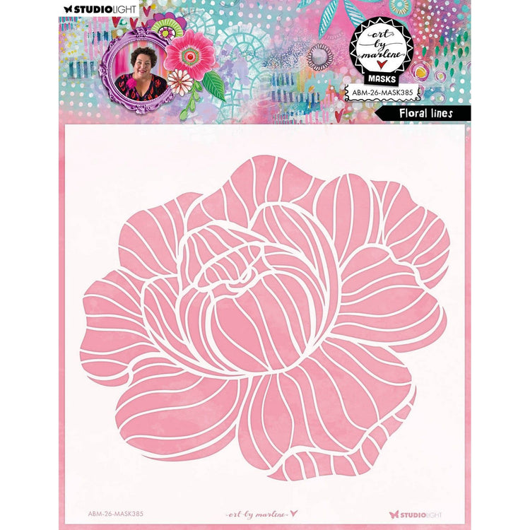 Studio light • art by marlene mask floral lines