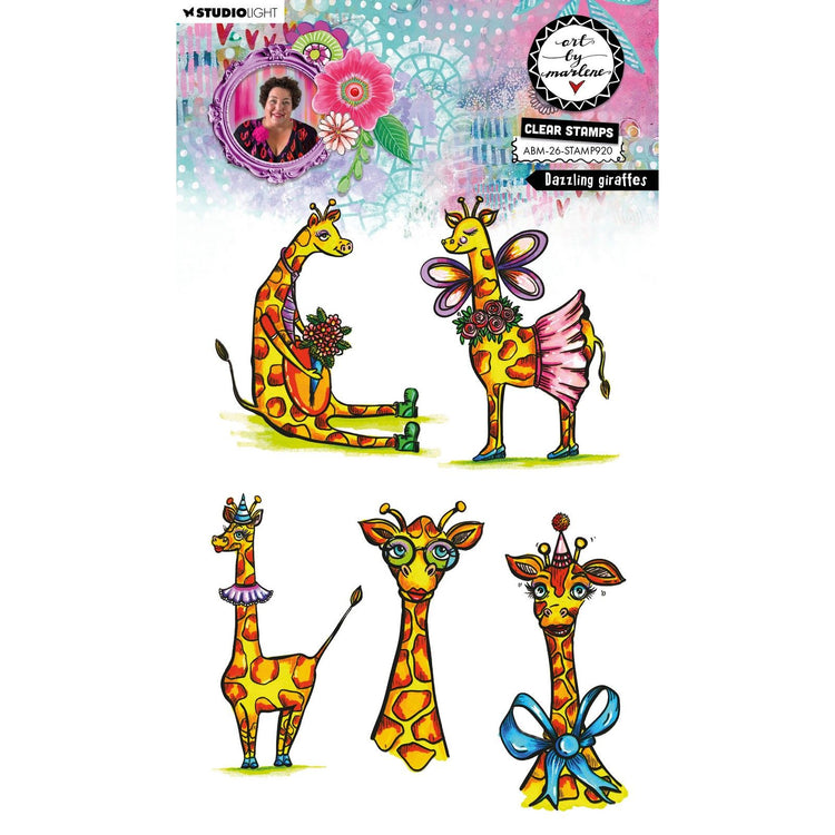 Studio light • art by marlene clear stamp dazzling giraffes