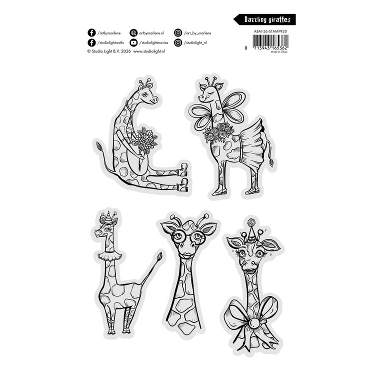 Studio light • art by marlene clear stamp dazzling giraffes