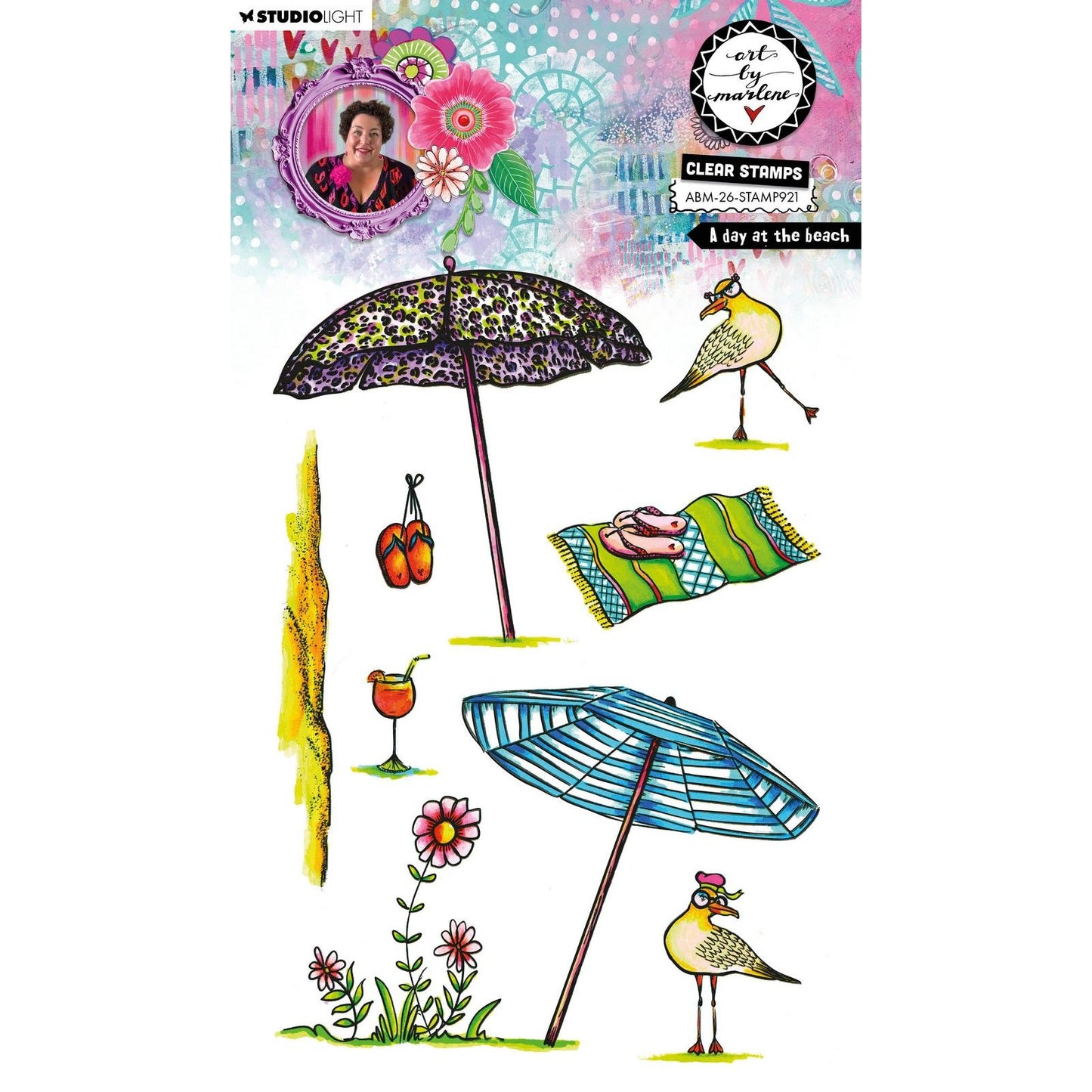 Studio light • art by marlene clear stamp a day at the beach
