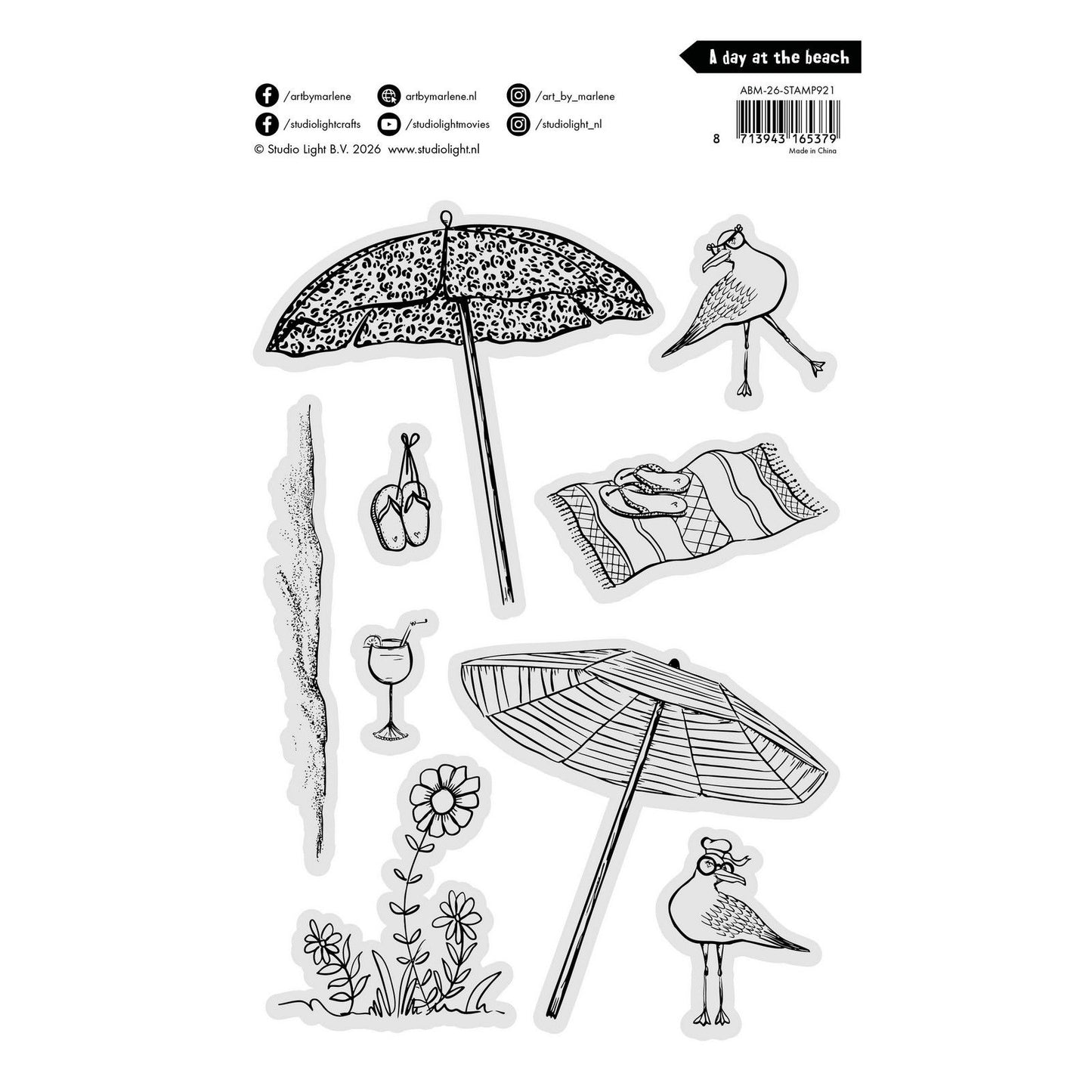 Studio light • art by marlene clear stamp a day at the beach