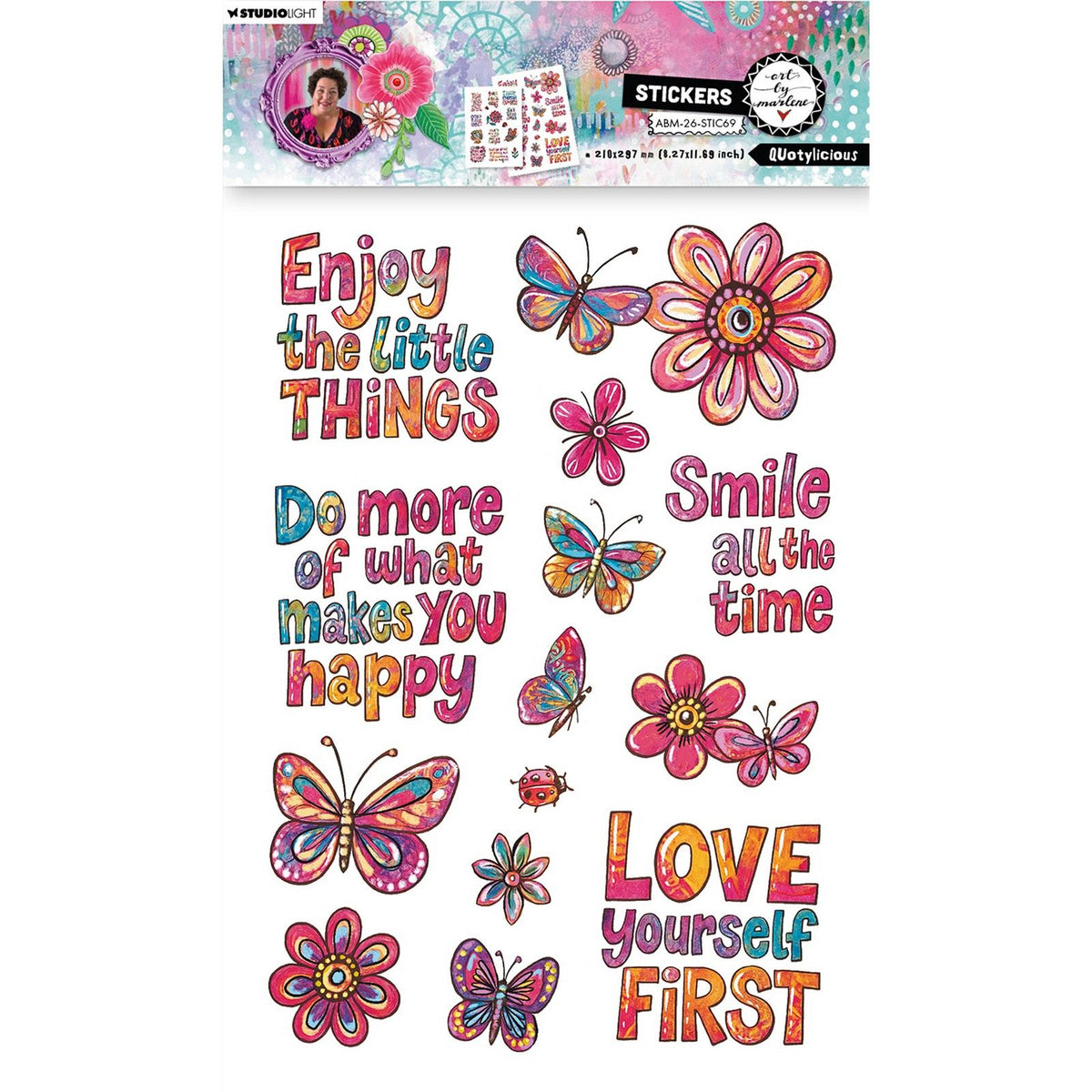 Studio light • art by marlene stickers quotylicious