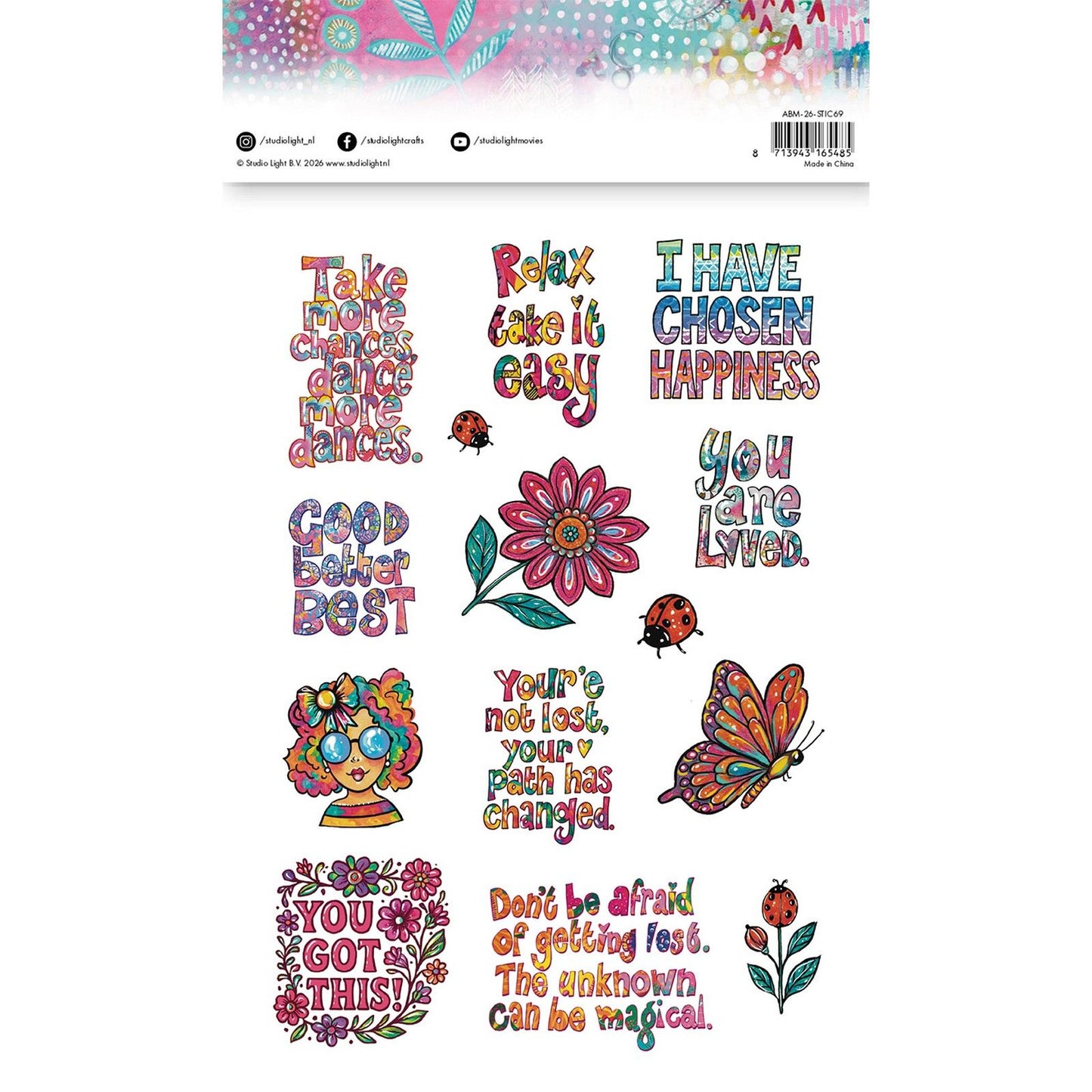 Studio light • art by marlene stickers quotylicious