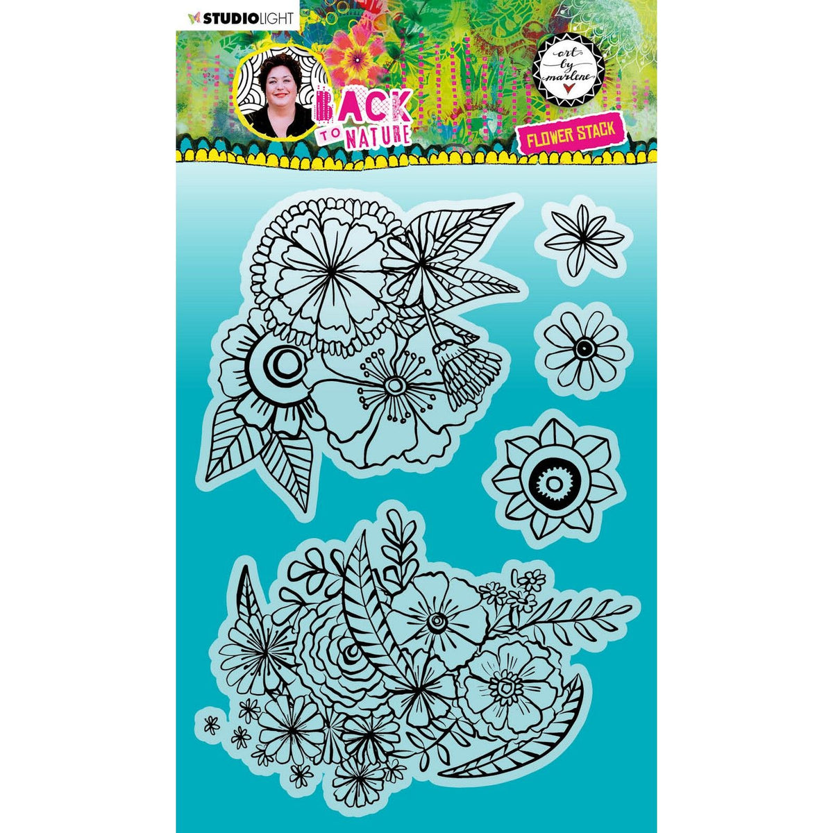 Studio light • back to nature clear stempel flower stack