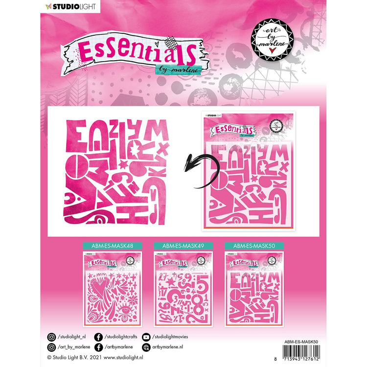 Studio light • essentials mask sjabloon alfabetically nr.50