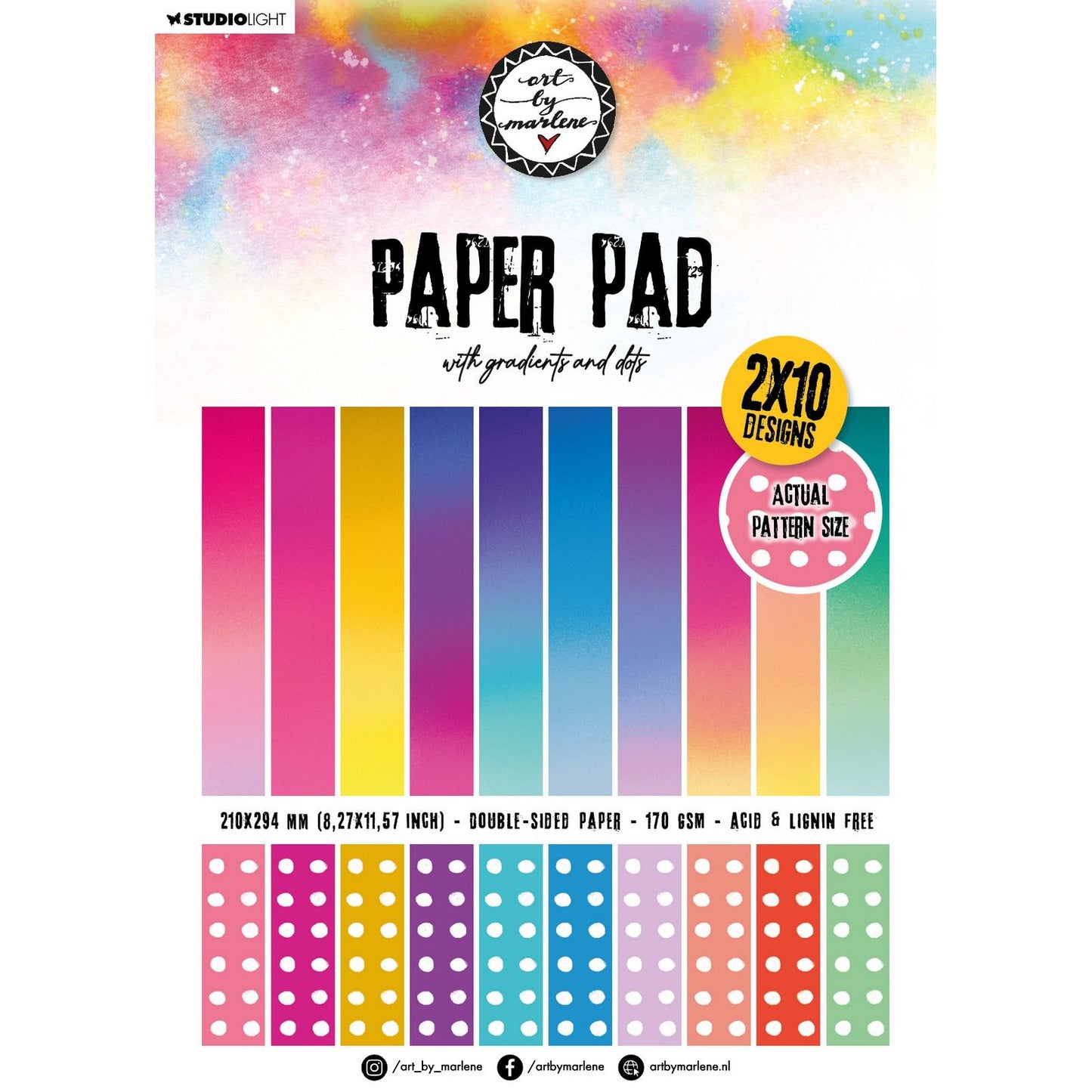 Studio light • essentials collection pattern paper pad gradients and dots