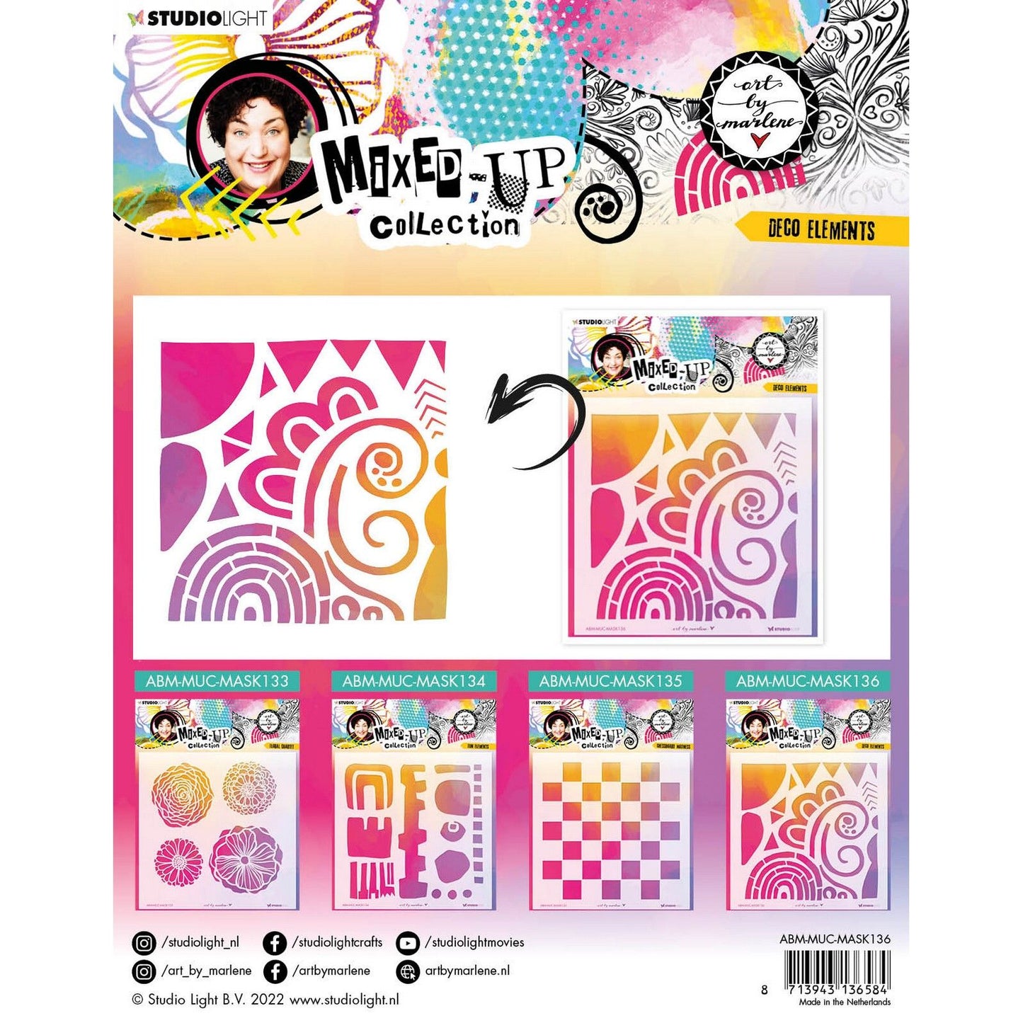 Studio light • mixed-up collection mask stencil deco elements
