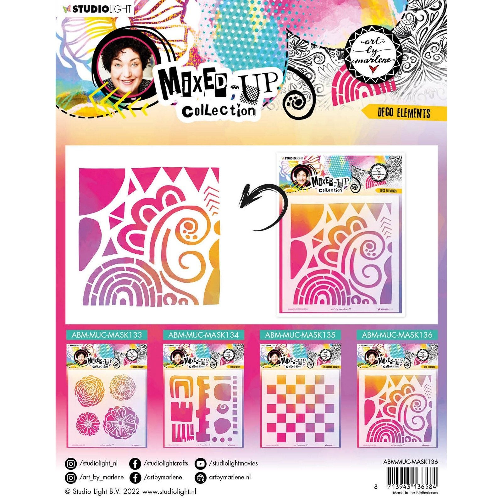 Studio light • mixed-up collection mask stencil deco elements