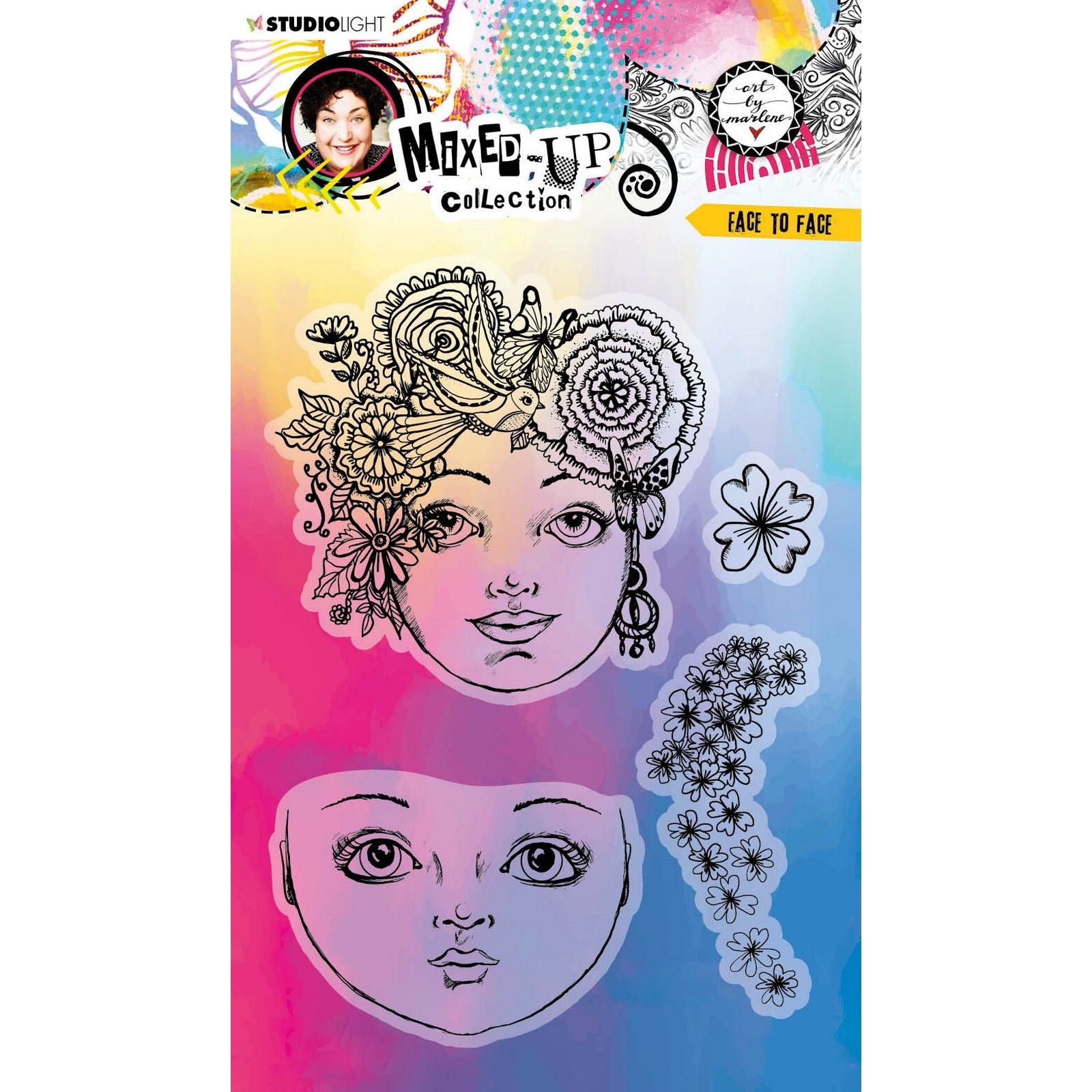 Studio light • mixed-up collection clear stamp face to face
