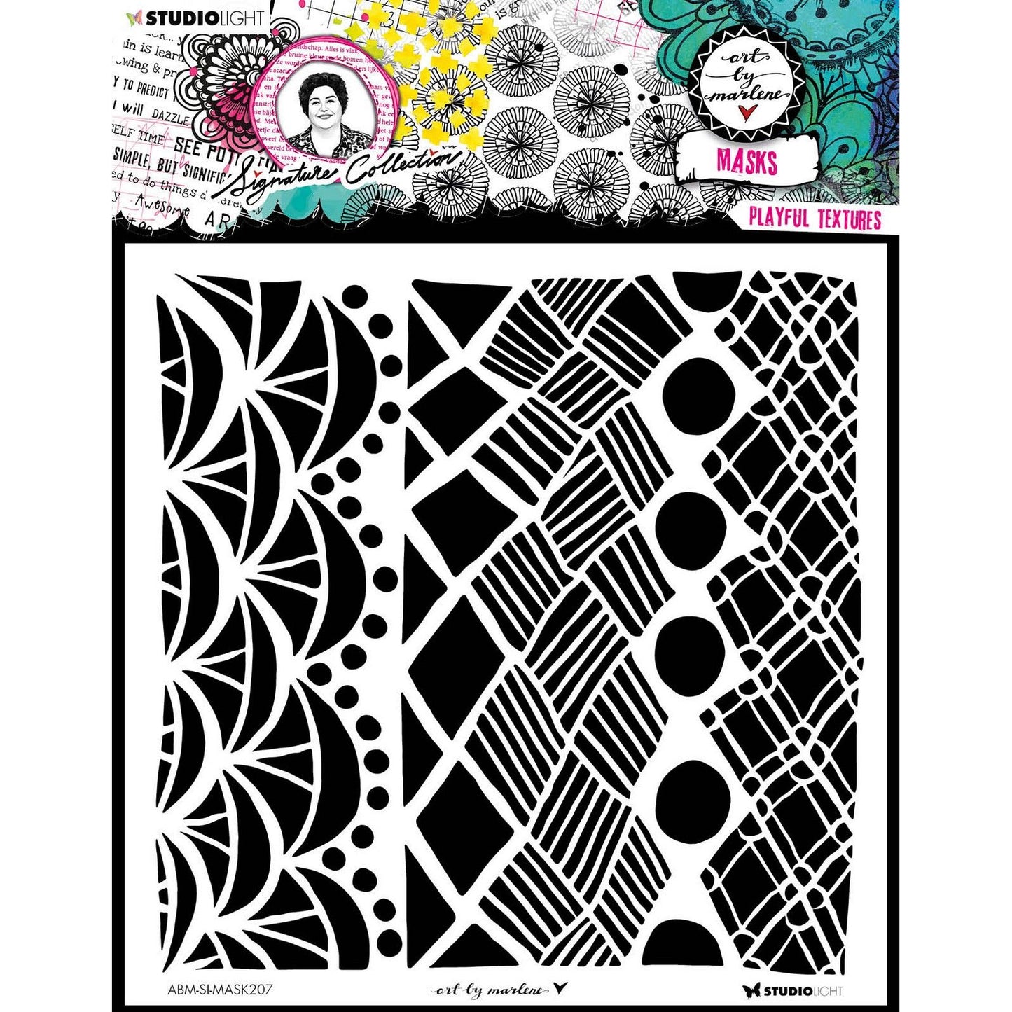 Studio light • signature collection mask stencil playful textures